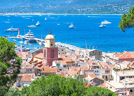 The French Riviera coastline